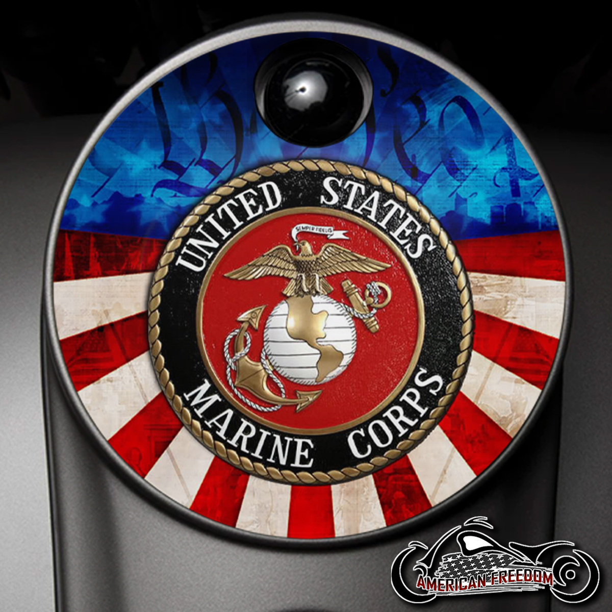 Custom Fuel Door - Marine Corps